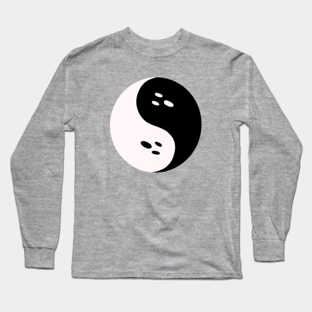 Spooky Yin Yang Long Sleeve T-Shirt by Doodle by Meg